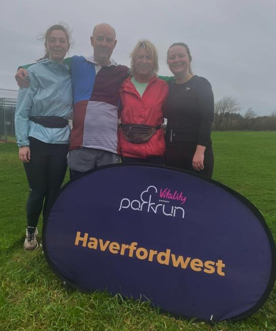 The Forster family at a Fun Run